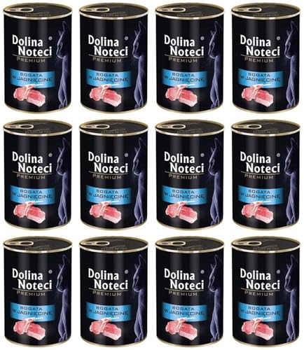 Dolina Noteci Glutenfrei Premium Nassfutter für Katzen Reich an Lammfleisch 400g (12-er Pack) von DOLINA NOTECI