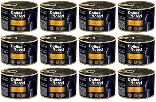 Dolina Noteci Glutenfrei Premium Nassfutter für Katzen mit Hühnerbrustfilet 185g (12-er Pack) von DOLINA NOTECI