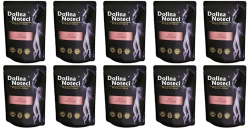 Dolina Noteci Glutenfrei Premium Nassfutter für Katzen mit Lachsfilet 85g (10-er Pack) von DOLINA NOTECI