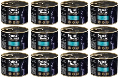 Dolina Noteci Glutenfrei Premium Nassfutter für Katzen mit Thunfischfilet 185g (12-er Pack) von DOLINA NOTECI