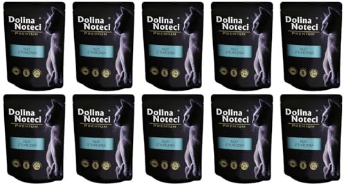 Dolina Noteci Glutenfrei Premium Nassfutter für Katzen mit Thunfischfilet 85g (10-er Pack) von DOLINA NOTECI