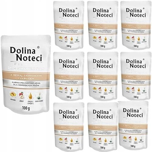 Dolina Noteci Glutenfrei Premium Nassfutter für Kleine Hunde mit Gans, Kartoffel und Apfel Beutel 10 x 100g von DOLINA NOTECI