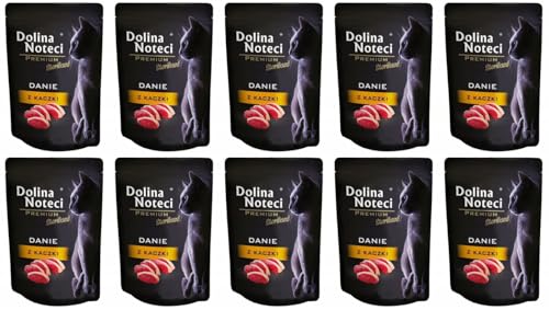 Dolina Noteci Glutenfrei Premium Nassfutter für sterilisierte Katzen - Entengericht 85g (10-er Pack) von DOLINA NOTECI