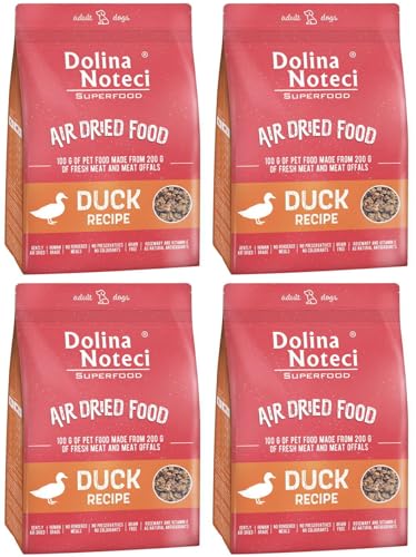 Dolina Noteci Glutenfrei Superfood Trockenfutter für Hunde - Entengericht 1kg (4-er Pack) von DOLINA NOTECI