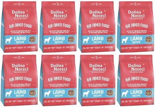 Dolina Noteci Glutenfrei Superfood Trockenfutter für Hunde - Lammfleischgericht 1kg (8-er Pack) von DOLINA NOTECI