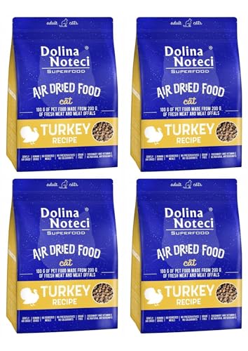 Dolina Noteci Glutenfrei Superfood Trockenfutter für Katzen - Putengericht 1kg (4-er Pack) von DOLINA NOTECI