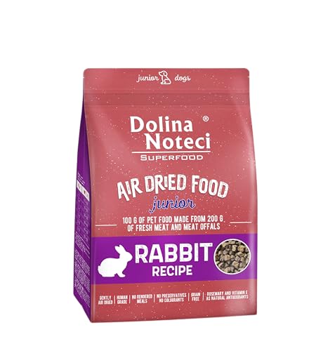 Dolina Noteci Hochwertiges Luftgetrocknetes Superfood Hundefutter, 1kg (Kaninchen) von DOLINA NOTECI