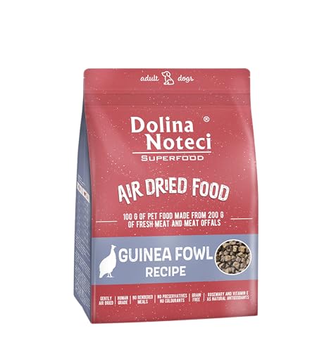 Dolina Noteci Hochwertiges Luftgetrocknetes Superfood Hundefutter, 1kg (Perlhuhn) von DOLINA NOTECI