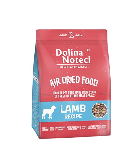 Dolina Noteci Hochwertiges Luftgetrocknetes Superfood Hundefutter von Dolina Noteci – Lamm Rezept, 1kg von DOLINA NOTECI