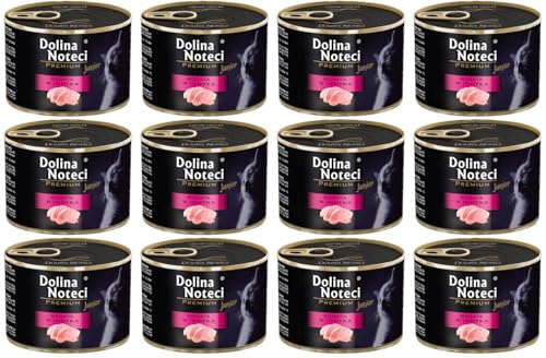 Dolina Noteci Junior Glutenfrei Premium Nassfutter für Katzen Reich an Truthahn 185g (12-er Pack) von DOLINA NOTECI