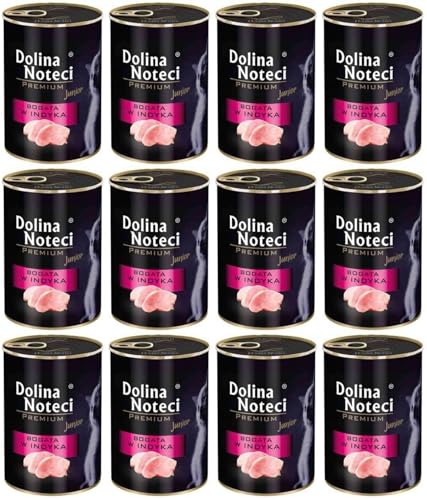 Dolina Noteci Junior Glutenfrei Premium Nassfutter für Katzen Reich an Truthahn 400g (12-er Pack) von DOLINA NOTECI