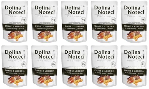 Dolina Noteci Premium - Lachsgericht mit Karotten und Reis - Glutenfrei Nassfutter für Hunde 100g (10-er pack) von DOLINA NOTECI