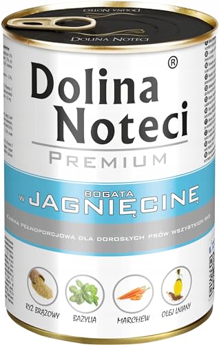 Dolina Noteci Premium Nassfutter für Hunde in Dosen mit Lammfleisch Glutenfrei 24 x 400g von DOLINA NOTECI