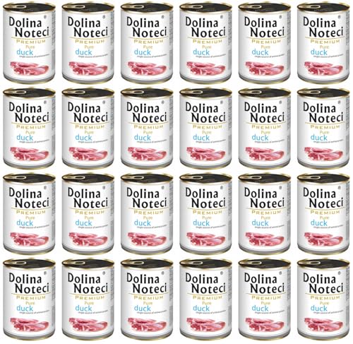 Dolina Noteci Premium Pure reich an Ente - Glutenfrei Nassfutter für Hunde mit Allergien 400g (24-er Pack) von DOLINA NOTECI