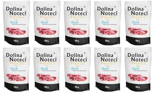 Dolina Noteci Premium Pure reich an Ente - Glutenfrei Nassfutter für Hunde mit Allergien 500g (10-er Pack) von DOLINA NOTECI