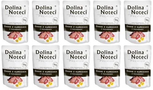 Dolina Noteci Premium - getreidefreies Nass-Alleinfutter für ausgewachsene Hunde aller Rassen mit Huhn und Nudeln 100g (10-er pack) von DOLINA NOTECI