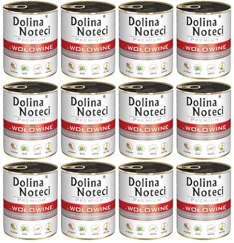 Dolina Noteci Premium - komplettes Nassfutter für ausgewachsene Hunde Aller Rassen mit Rindfleisch 12 x 800g von DOLINA NOTECI