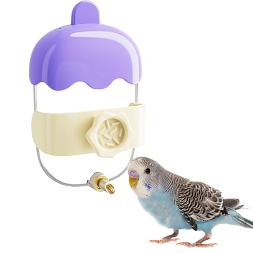 Automatischer Wasserspender Vögel, 360ml Transparentes Bird Water Dispenser, Hanged Auslaufsicherer Trinkflaschen für Vogel, Papageien, Kanarienvögel von DONGKER