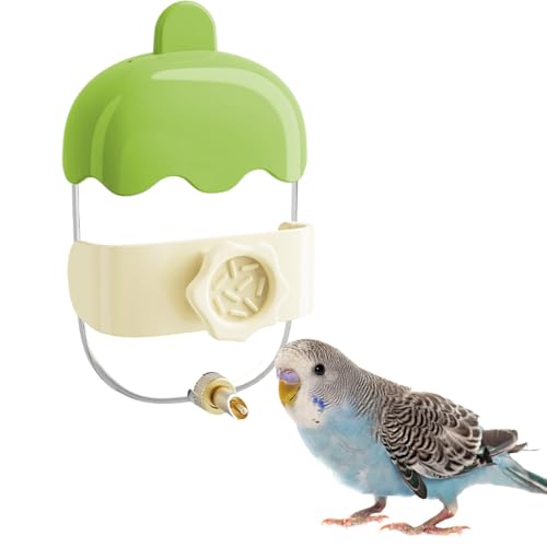 Automatischer Wasserspender Vögel, 360ml Transparentes Bird Water Dispenser, Hanged Auslaufsicherer Trinkflaschen für Vogel, Papageien, Kanarienvögel von DONGKER