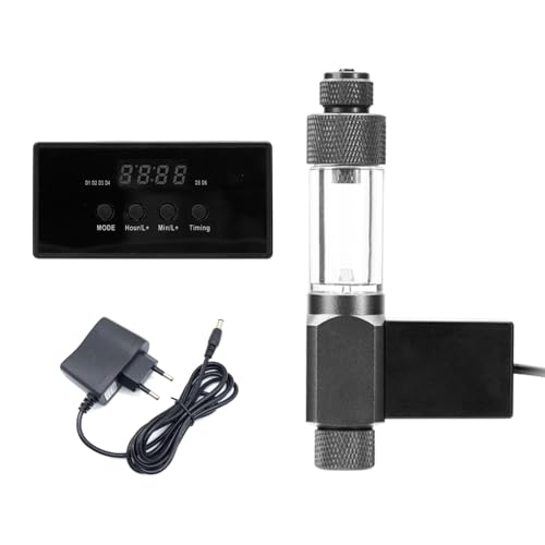 DONGKER Aquarium CO2 Regler, DC 12V CO2-Systemregler mit Timer und Rückschlagventil und Blasenzähler für DIY-Aquarium von DONGKER