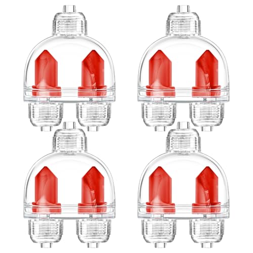 DONGKER Aquarium Check Valves, 4 Pack 2-Wege Rückschlagventile für Aquarien, Kunststoff Pumpenschutzvorrichtungen für Standard-Luftschlauchleitungen mit 0,4 cm Innerdurchmesser von DONGKER