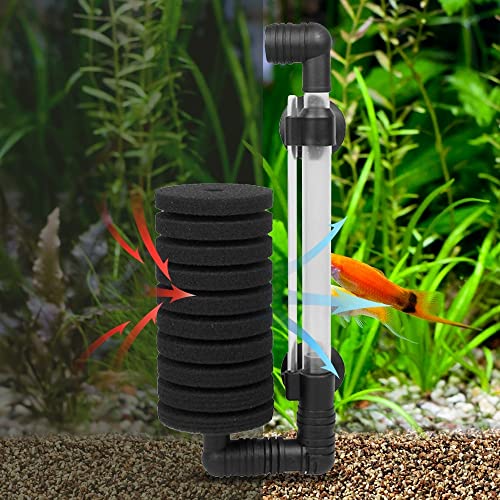 DONGKER Aquarium Schwammfilter,Luftheber Filter Aquarium,Leiser Tauchschaum Luftpumpen-Schwammfilter für Aquarien bis zu 40 l/100 von DONGKER