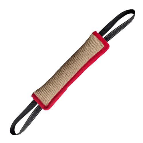 DONGKER Beißwurst Hund, 30cm Jute Zerrspielzeug Hunde mit Zwei Schlaufen, 7cm Breite, Robustes Hundespielzeug Beisswurst für Hunde Hunde IGP IPO Obiedence Training von DONGKER