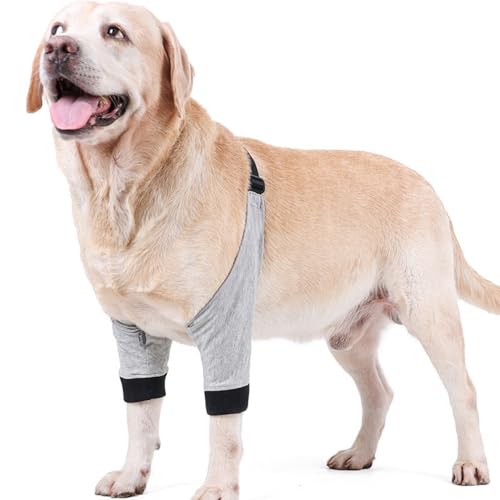 DONGKER Ellenbogenschutz für Hunde, Hund Recovery Sleeve für Vorderbeine, Ellenbogenbandage Ellbogenschoner für Kleine, Mittelgroße und Große Hunde von DONGKER