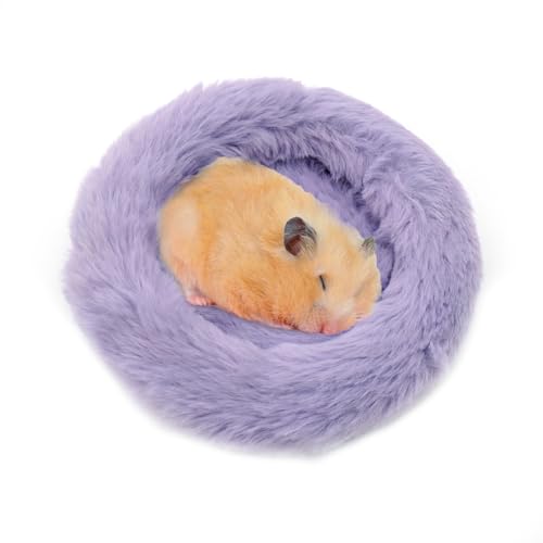 DONGKER Hamsterbett, Donut Plüsch Haustierbett, 20cm Rundes Warme Weiche Bequeme für Hamster, Igel, Eichhörnchen, Meerschweinchen, Ratten, Vögel und andere Kleintiere von DONGKER