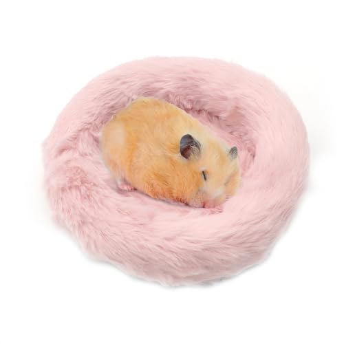 DONGKER Hamsterbett, Donut Plüsch Haustierbett, 20cm Rundes Warme Weiche Bequeme für Hamster, Igel, Eichhörnchen, Meerschweinchen, Ratten, Vögel und andere Kleintiere von DONGKER