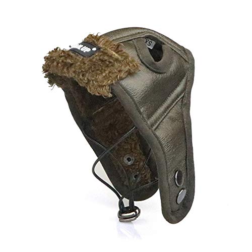 DONGKER Hunde Fliegermütze, Winter Hundemütze, Hund Warme Windschutz Pilot Motorräder Schützen Hut mit Fleece Gefüttert und Ohrlöchern für Kaltes Wetter, Weihnachten Kostüm, XL von DONGKER