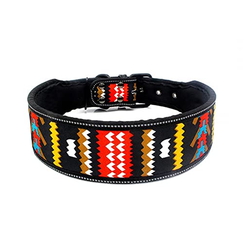 DONGKER Hundehalsband,Haustierhalsband Nylon Haustierhalsband Reflektierend 12-23,6" Einstellbar für Kleine Mittelgroße Hunde von DONGKER