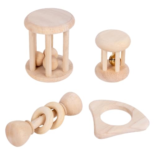DONGKER Kaninchen-Spielzeug, 4 Stück Holz Kleintiere Kauspielzeug, Natürliches Hasenspielzeug für Chinchillas, Hamster und Kleintiere, die drinnen und draußen mit den Zähnen knirschen DONGKER Kaninchen-Spielzeug, 4 Stück Holz Kleintiere Kauspielzeug, Natürliches Hasenspielzeug für Chinchillas, Hamster und Kleintiere, die drinnen und draußen mit den Zähnen knirschen von DONGKER