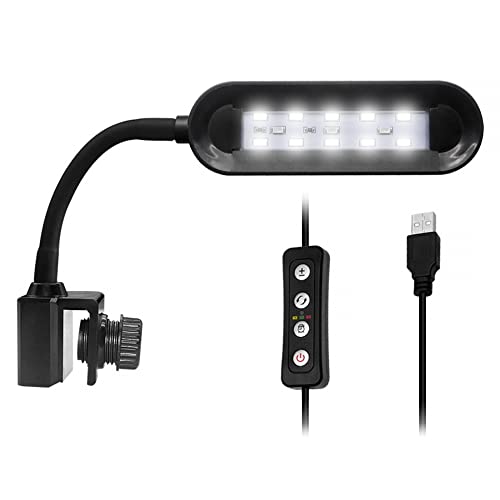 DONGKER LED Aquarium Beleuchtung Leuchte Clip, DC 5V Vollspektrum RGB Beleuchtung, Einstellbar Clip-on Fisch Tank Licht mit Timer für das Wachstum von Wasserpflanzen (ohne Netzstecker) von DONGKER