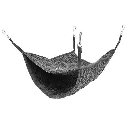 DONGKER Kleintier-Hängematte, Doppellagiges Hängematte Meerschweinchen, Weiche Warme Hammock für Ratten, Hamster, Chinchillas und Eichhörnchen, 33 × 30 cm von DONGKER