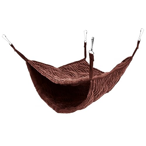 DONGKER Kleintier-Hängematte, Doppellagiges Hängematte Meerschweinchen, Weiche Warme Hammock für Ratten, Hamster, Chinchillas und Eichhörnchen, 33 × 30 cm von DONGKER