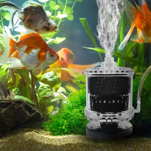 DONGKER Mini-Aquarium-Filter, kleiner Bio-Schwammfilter, ultra-leise, integrierter Filterschwamm für Süß- und Meerwasser-Pflanzentanks mit einem Fassungsvermögen von 3,5 - 78 l von DONGKER