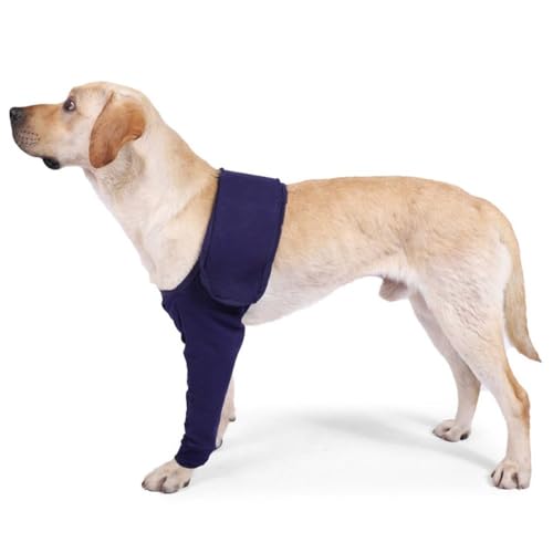 DONGKER Links Vorderbein Ärmel für Hunde, Single Front Leg Recovery Sleeve Hund, Vorderbeinschoner Ellenbogenbandage Protector für Hot Spots, Wunden, Bandagen von DONGKER