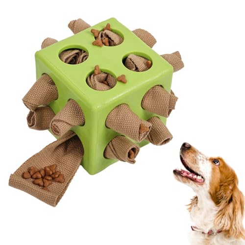 DONGKER Schnüffelspielzeug für Hunde, Interaktives Puzzle-Hundespielzeug, 10cm Quadrat Intelligenzspielzeug für Hunde (Nicht geeignet für Hunde, die aggressiv kauen) von DONGKER