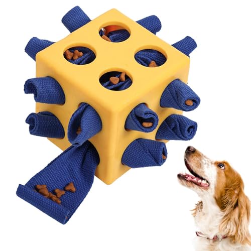 DONGKER Schnüffelspielzeug für Hunde, Interaktives Puzzle-Hundespielzeug, 10cm Quadrat Intelligenzspielzeug für Hunde (Nicht geeignet für Hunde, die aggressiv kauen) von DONGKER