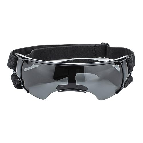 Hundebrille, UV-Schutz-Hundesonnenbrille, Winddicht, beschlagfrei, staubdicht, schneefest, Welpenbrille mit bequemem Rahmen und verstellbaren Trägern für Reiten im Freien von DONGKER