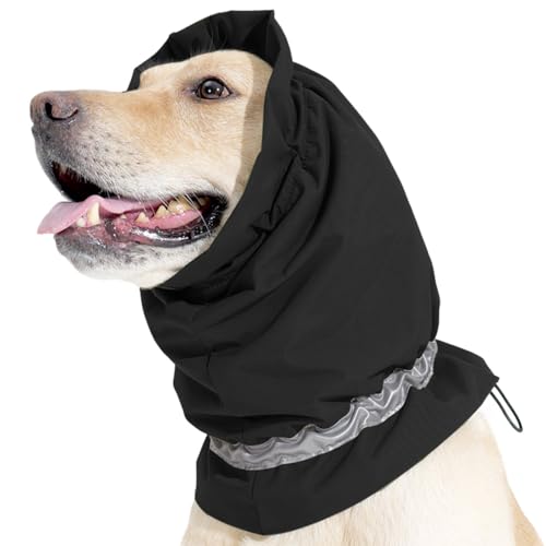 Ohrenschützer für Hunde, Wasserdicht Hündohr Muffs, Reflektierenden Ohrenklappen Kapuzenpullover zur Linderung von Angstzuständen bei Hunden, zum Beruhigen, zum Warmhalten und zum Schutz vor Kälte von DONGKER