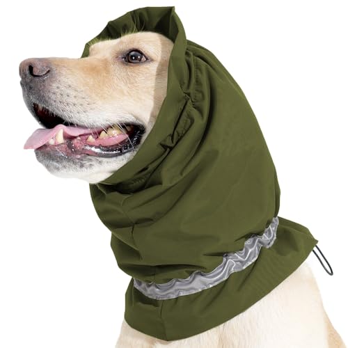 Ohrenschützer für Hunde, Wasserdicht Hündohr Muffs, Reflektierenden Ohrenklappen Kapuzenpullover zur Linderung von Angstzuständen bei Hunden, zum Beruhigen, zum Warmhalten und zum Schutz vor Kälte von DONGKER