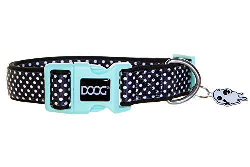 DOOG - Pongo Halsband - Large (COLN3-L), schwarz mit weißen Punkten von DOOG