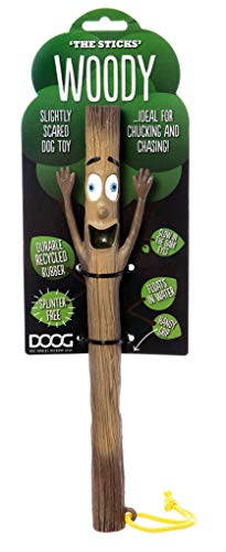 DOOG - Die Sticks Woody Fetch Toys sind sicherer als echte Stäbchen, splitterfrei, leuchtende Augen, schwimmend, leicht zu reinigen von DOOG