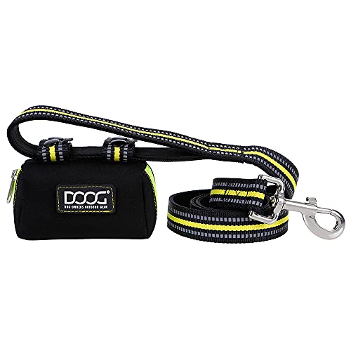 DOOG Walkie Pouch, 20 vorgeladene Hundekotbeutel, einfach an Leinen befestigen, halten Sie Hände frei (Neopren), Bolzen von DOOG