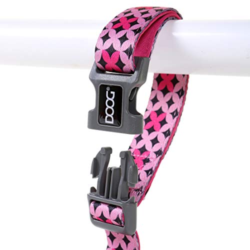 Doog Neoprene Leine, Größe:130-160 x 2.5 Klickverschluss, Farbe:pink/black von DOOG