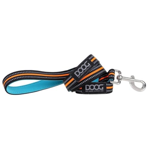 DOOG Neoprene Leine Joggingleine, Größe:130cm x 2.5cm, Farbe:Aqua/orange von DOOG