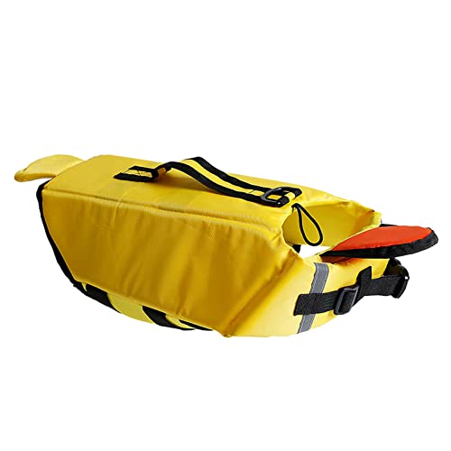 Haustier-Badebekleidung, Dackel-Kleidung, Ripstop-Weste, Schwimmender Badeanzug, Hund, Haustier-Nylon-Overall,Gelb,M von DOPORA