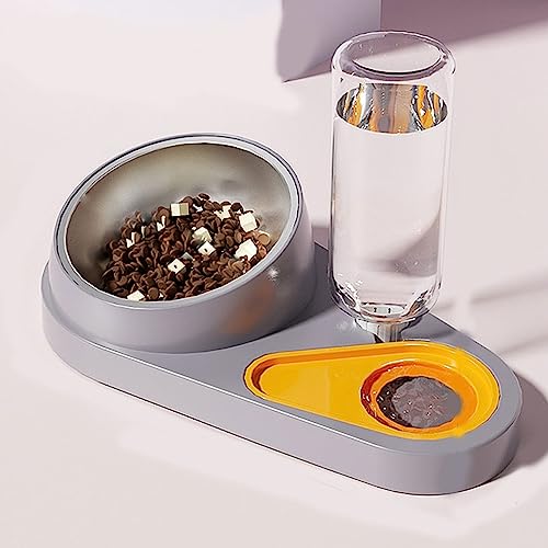 Replenish Futter- Und Tränke Für Haustiere, Kippbare, Erhöhte Futternäpfe Mit Wasserdichter Futtermatte, 2-In-1 Abnehmbar, Für Hunde, Katzen, Kleintiere,B von DOPORA